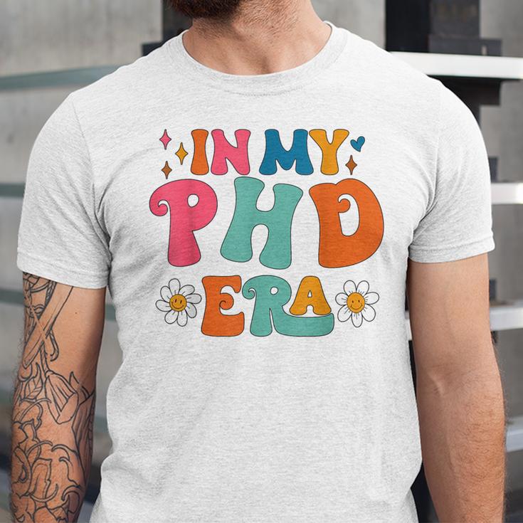 In My Phd Era Groovy Phd Graduation Future Doctor Unisex Jersey T-Shirt