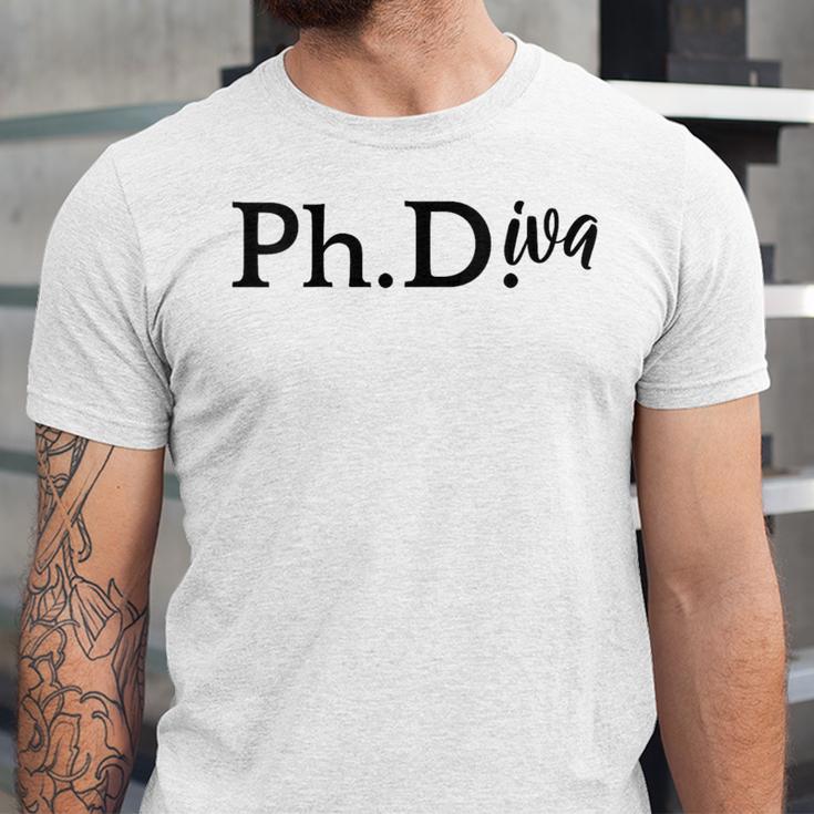 PhD Graduation Women Doctorate Degree PhDiva Unisex Jersey T-Shirt