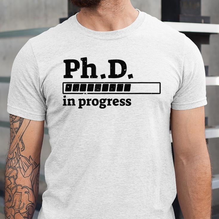 PhD In Progress Graduation Progress Bar Shirt Unisex Jersey T-Shirt