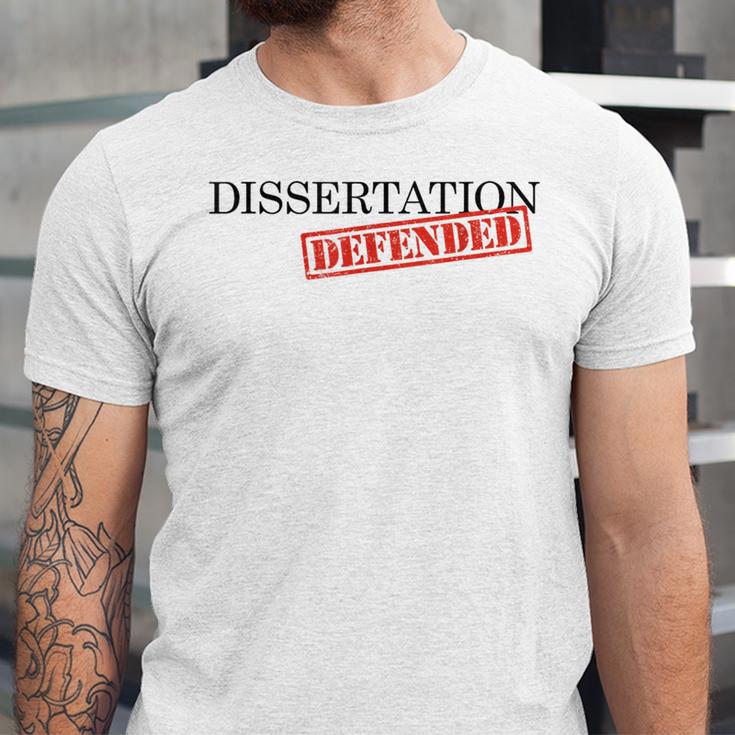PhD Thesis Defense Graphic Doctoral Graduation Unisex Jersey T-Shirt