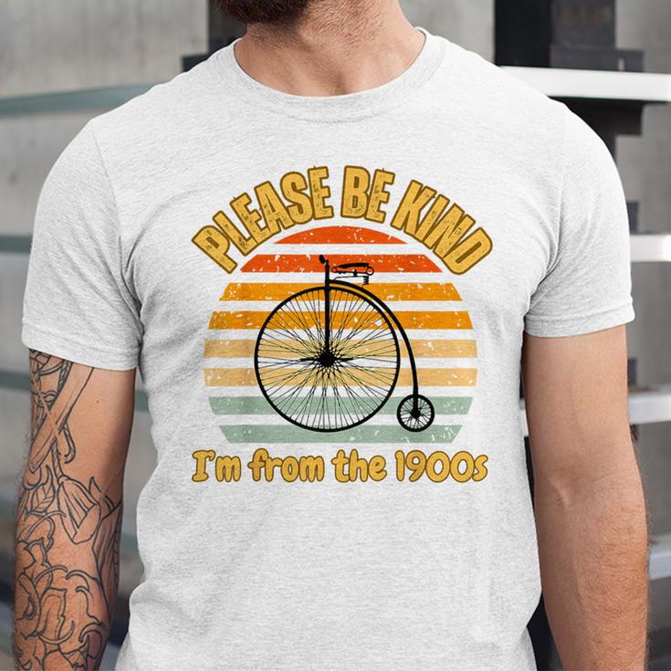 Please Be Kind I'm From The 1900s Penny Farthing Unisex Jersey T-Shirt