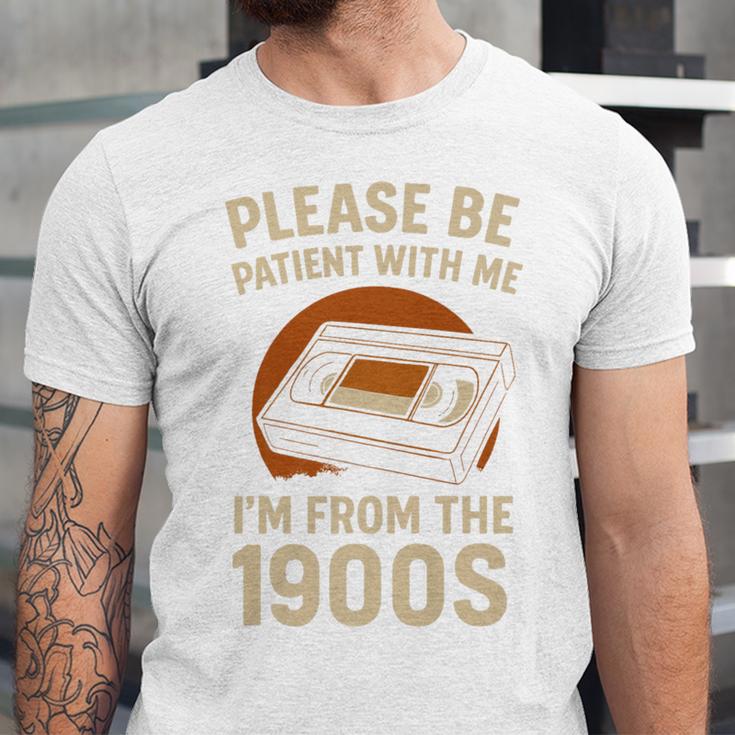 Please Be Patient I'm From The 1900s – Vintage Tape Premium Unisex Jersey T-Shirt