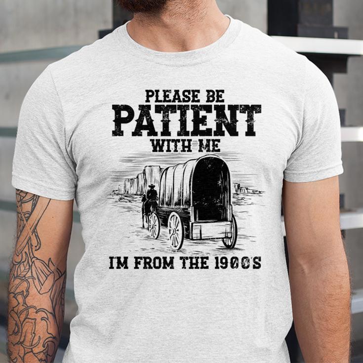 Please Patient I'm From The 1900s Boomer Memes Premium Unisex Jersey T-Shirt