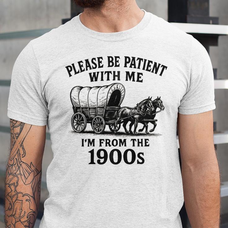 Please Be Patient With Me I'm From The 1900s Boomer Premium Tri-Blend Unisex Jersey T-Shirt