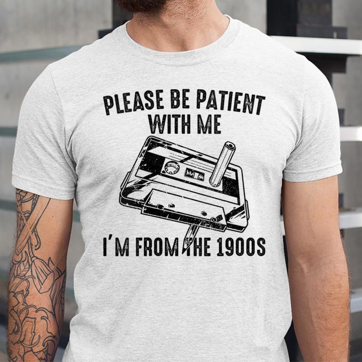 Please Be Patient With Me I'm From The 1900s Cassette Pencil Unisex Jersey T-Shirt Please Be Patient With Me I'm From The 1900s Cassette Pencil Unisex Jersey T-Shirt