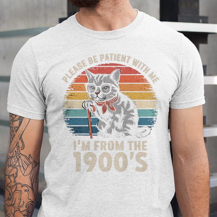 Please Be Patient With Me I'm From The 1900s Cat Premium Unisex Jersey T-Shirt