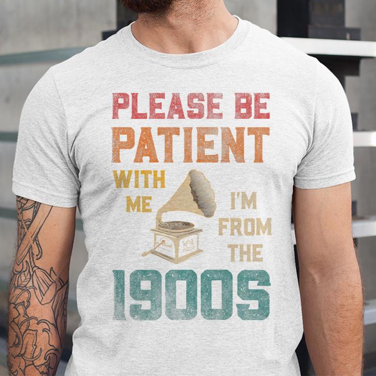 Please Be Patient With Me I'm From The 1900s Cool Gramophone Premium Unisex Jersey T-Shirt