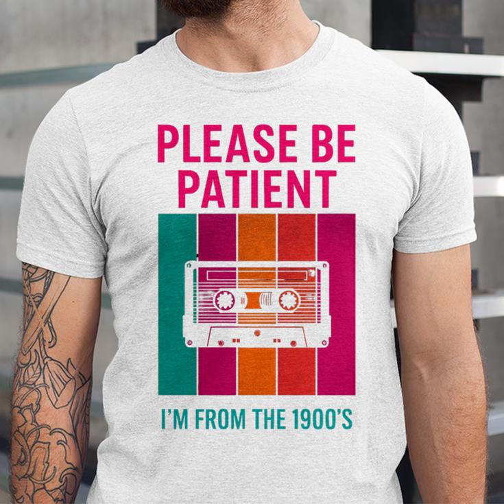 Please Be Patient I'm From The 1900s Retro Cassette Tape Premium Tri-Blend Unisex Jersey T-Shirt Please Be Patient I'm From The 1900s Retro Cassette Tape Premium Tri-Blend Unisex Jersey T-Shirt