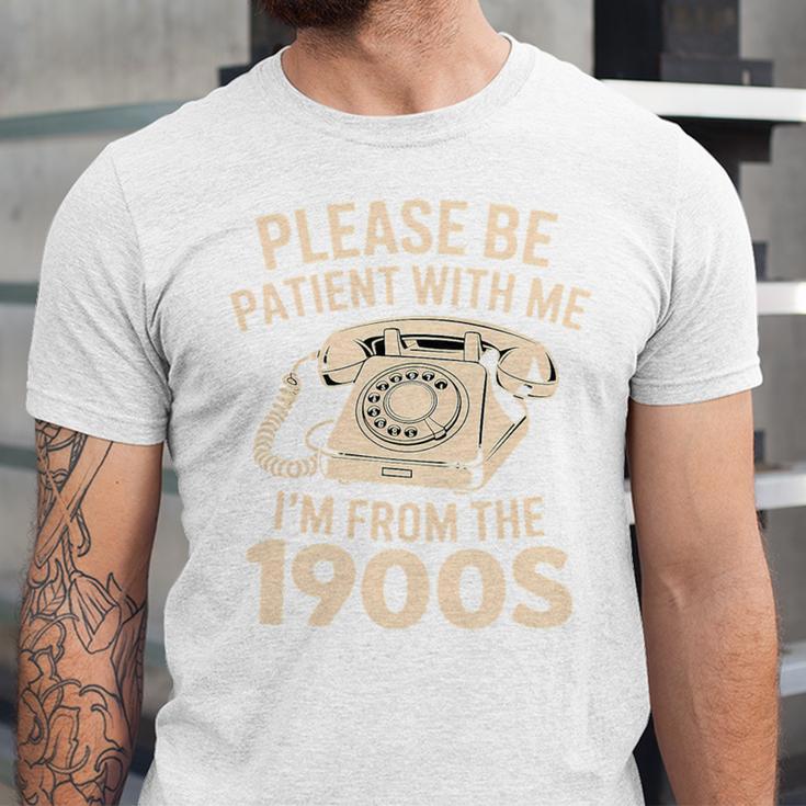 Please Be Patient With Me I'm From The 1900s Retro Humor Premium Tri-Blend Unisex Jersey T-Shirt