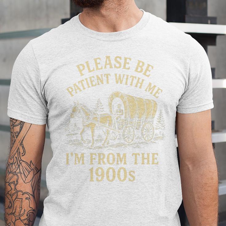 Please Be Patient With Me I'm From The 1900s Retro Premium Unisex Jersey T-Shirt