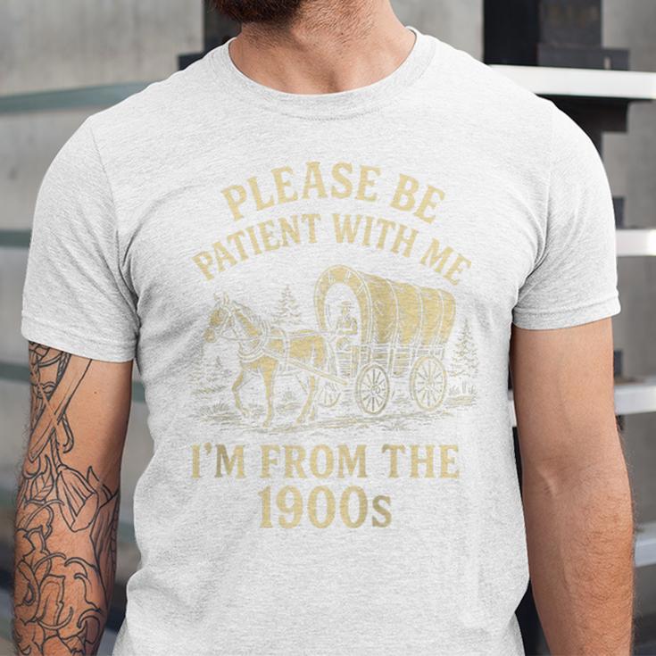 Please Be Patient With Me I'm From The 1900s Retro Raglan Baseball Tee Unisex Jersey T-Shirt