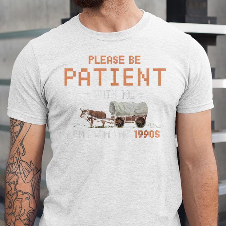 Please Be Patient With Me I'm From The 1900s Retro Trail Unisex Jersey T-Shirt