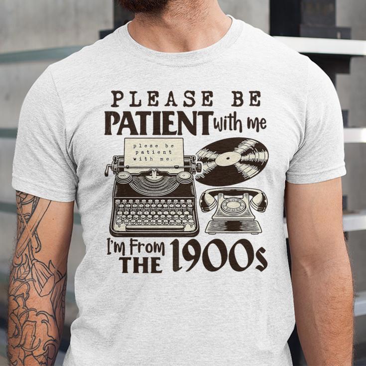Please Be Patient I'm From The 1900s Retro Vintage Theme Premium Unisex Jersey T-Shirt
