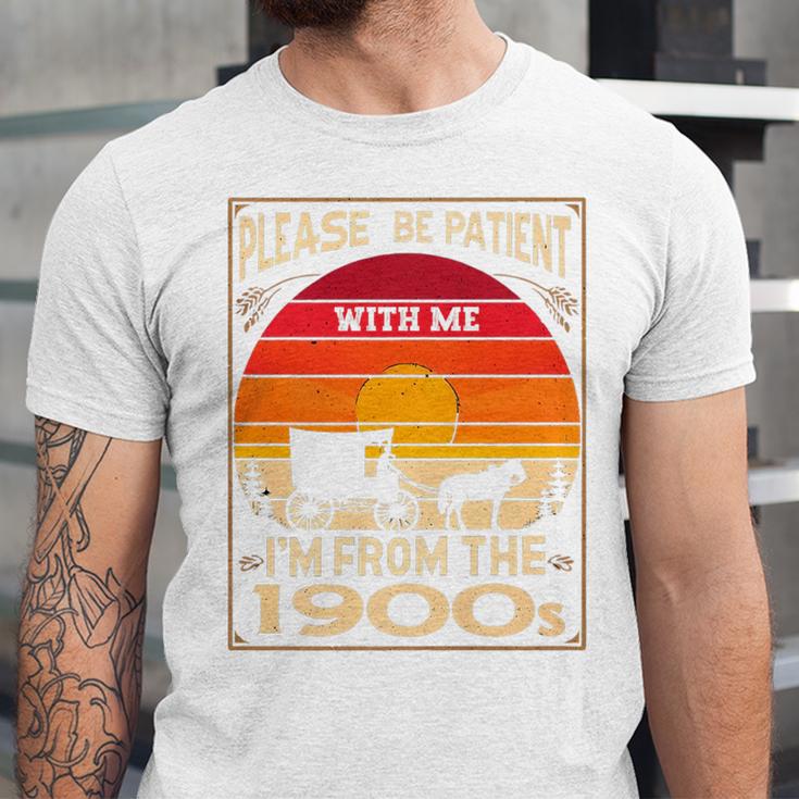 Please Be Patient I'm From The 1900s Sunset Vintage Wagon Premium Unisex Jersey T-Shirt