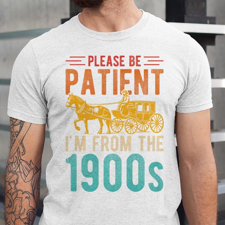 PLEASE BE PATIENT I'M FROM THE 1900s Vintage 1900s 90s Premium Unisex Jersey T-Shirt PLEASE BE PATIENT I'M FROM THE 1900s Vintage 1900s 90s Premium Unisex Jersey T-Shirt