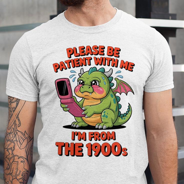 Please Be Patient I'm From The 1900s Vintage Men Women Premium Tri-Blend Unisex Jersey T-Shirt