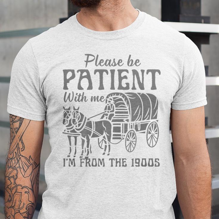 Please Be Patient With Me I'm From The 1900s Vintage 1900s Premium Tri-Blend Unisex Jersey T-Shirt