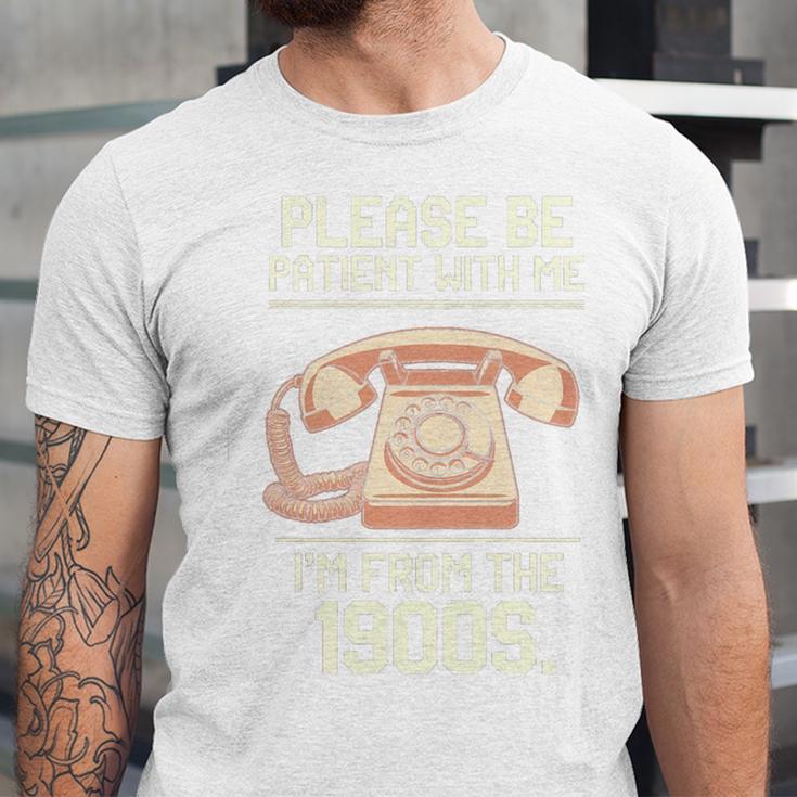 Please Be Patient With Me I'm From The 1900s Vintage Retro Premium Tri-Blend Unisex Jersey T-Shirt