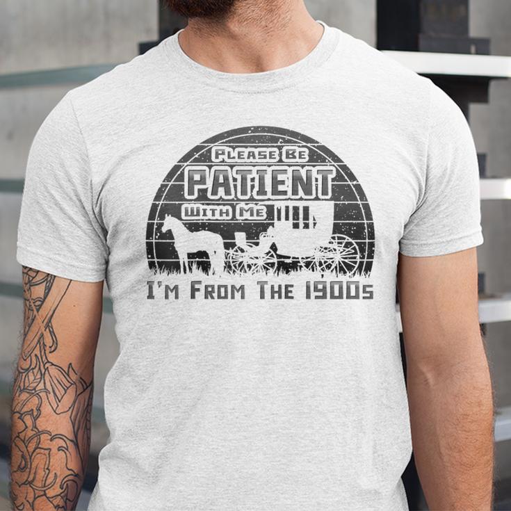 Please Be Patient With Me I'm From The 1900s Vintage Retro Raglan Baseball Tee Unisex Jersey T-Shirt