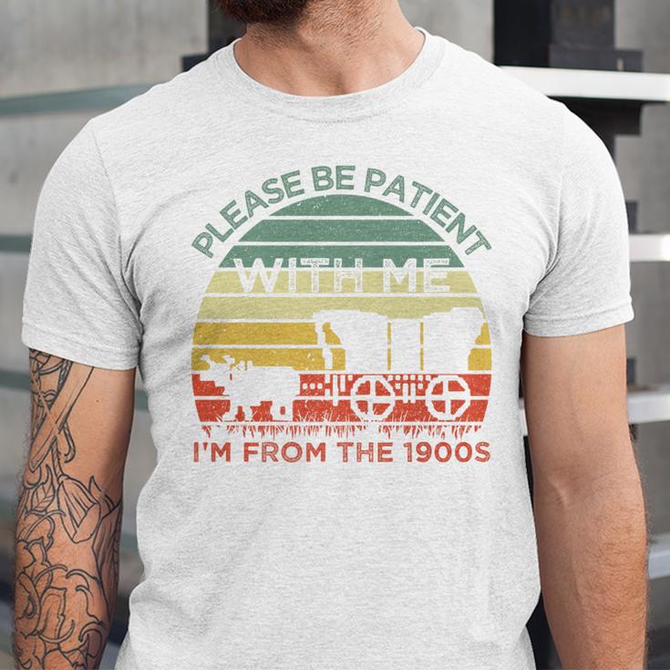 Please Be Patient With Me I'm From The 1900s Vintage Sunset Premium Unisex Jersey T-Shirt