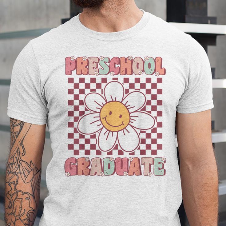 Preschool Graduation Graduate Cute Groovy Last Day Of Pre K Unisex Jersey T-Shirt