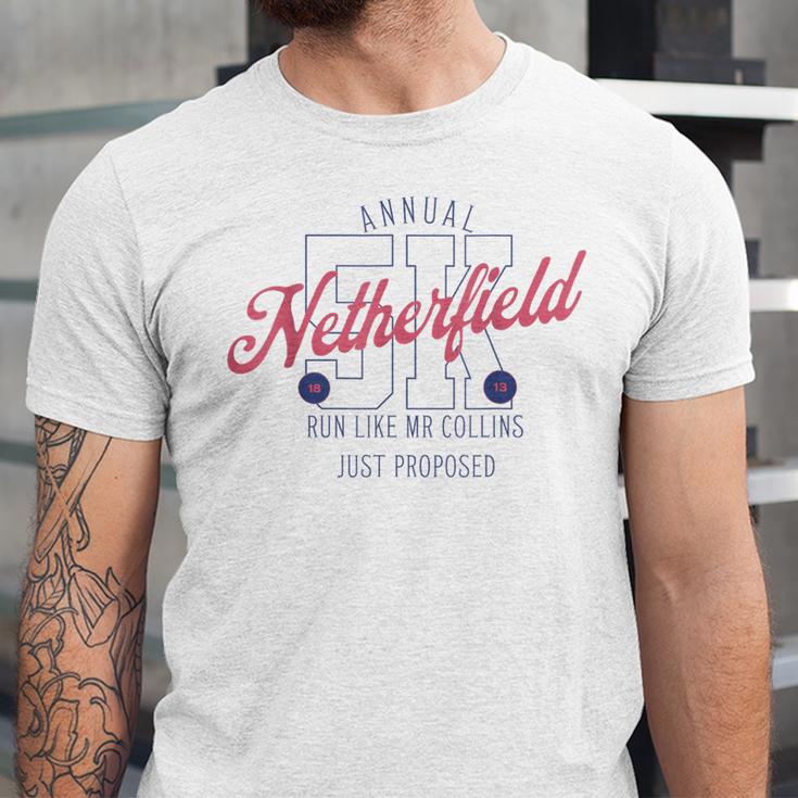 Pride And Prejudice Run Like Mr Collins Just Proposed Book Unisex Jersey T-Shirt Pride And Prejudice Run Like Mr Collins Just Proposed Book Unisex Jersey T-Shirt