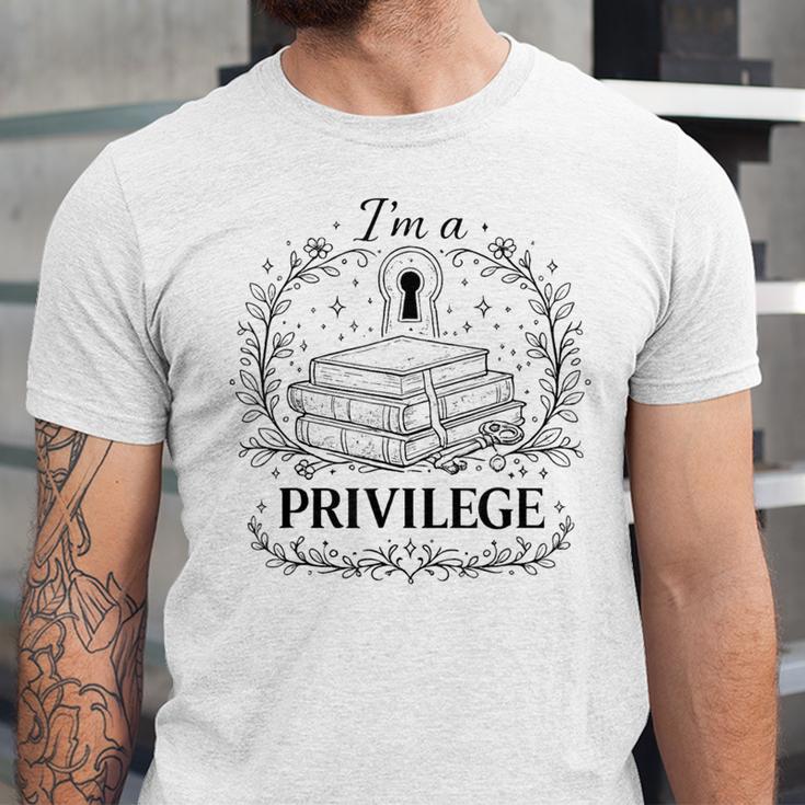 Im A Privilege Vintage Book Illustration Unisex Jersey T-Shirt