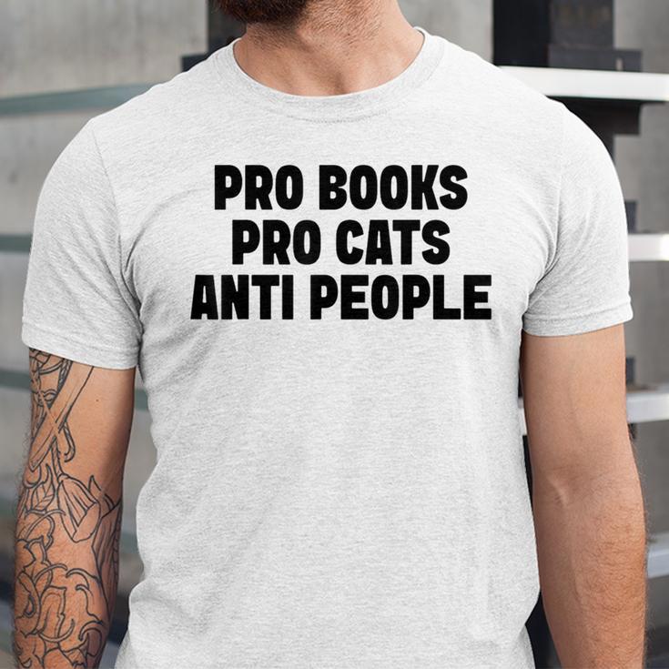 PRO Books PRO Cats Anti People Unisex Jersey T-Shirt PRO Books PRO Cats Anti People Unisex Jersey T-Shirt