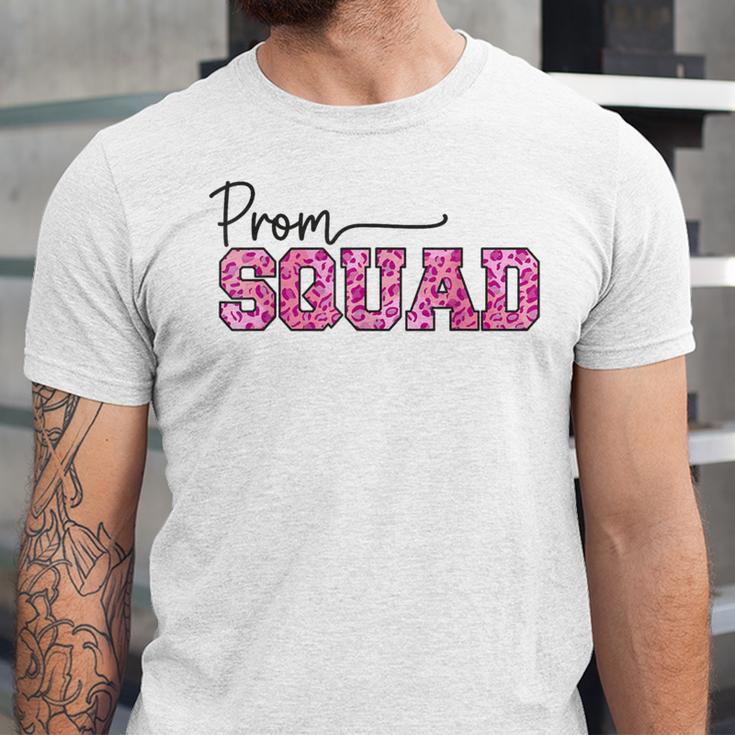 Prom Squad Prom Graduation Class Of 2024 Leopard Matching Unisex Jersey T-Shirt
