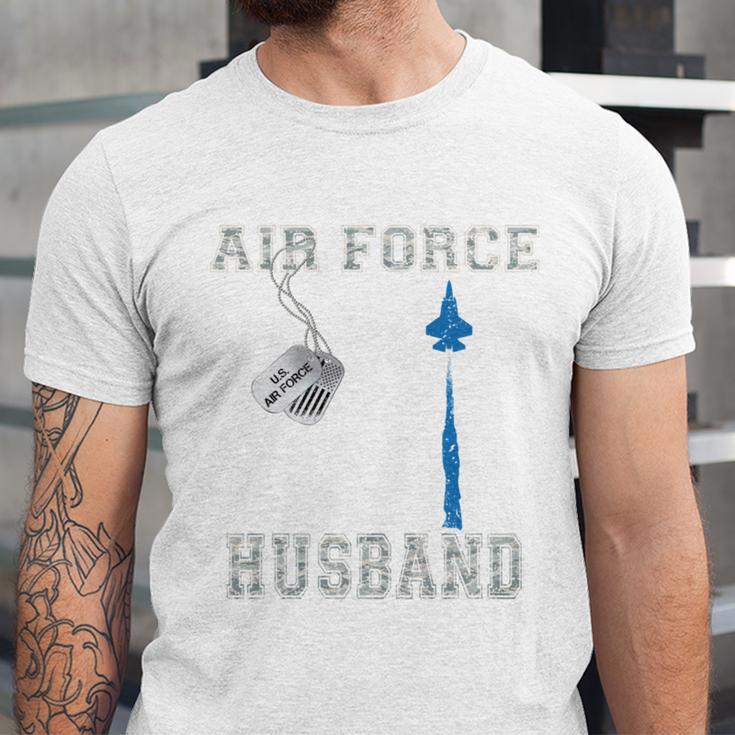 Proud Air Force Husband US Air Force Graduation Husband Unisex Jersey T-Shirt
