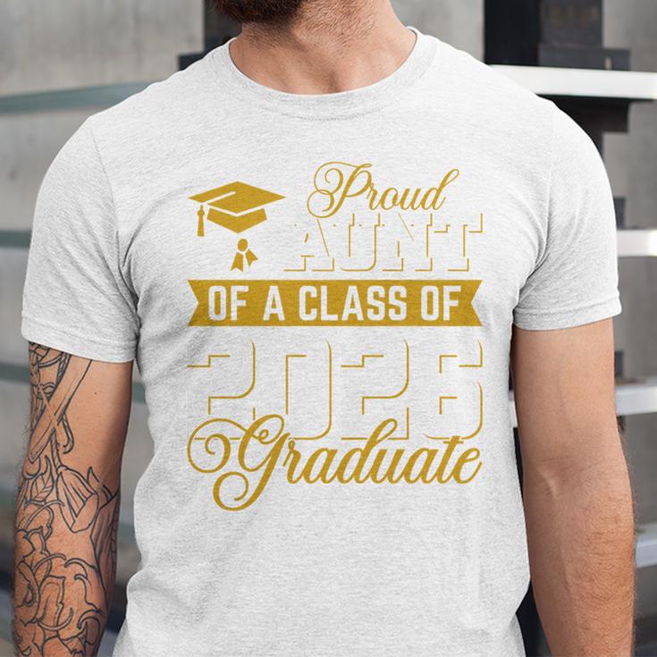 Proud Aunt Of A Class Of 2026 Graduate Senior Graduation 26 Unisex Jersey T-Shirt