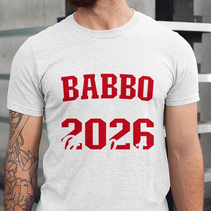 Proud Babbo Of a Class Of 2026 Graduate For Graduation Unisex Jersey T-Shirt