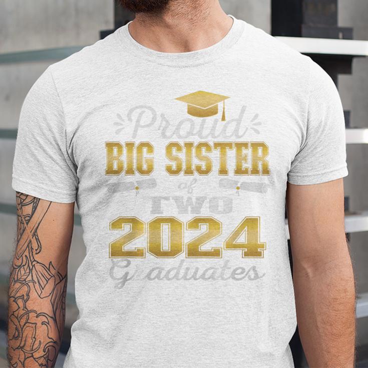 Proud Big Sister Of Two 2024 Graduate Class 2024 Graduation Premium Unisex Jersey T-Shirt
