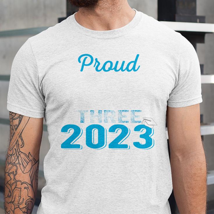 Proud Godfather Of Three 2023 Graduate 23 Class Graduation Unisex Jersey T-Shirt