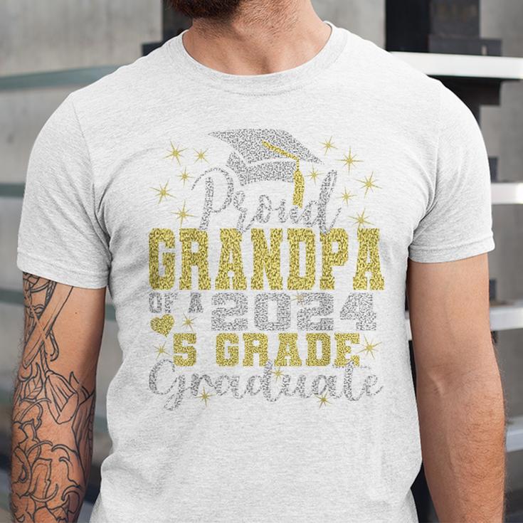Proud Grandpa Of 5th Grade Graduate 2024 Family Graduation Unisex Jersey T-Shirt