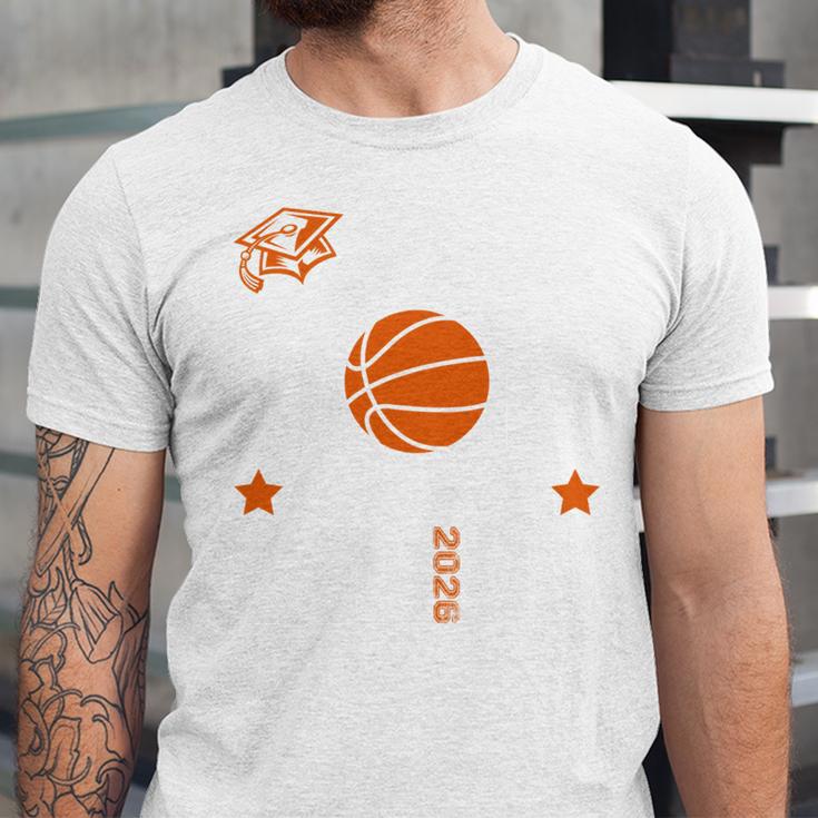 Proud Mom Of a Basketball Senior Class Of 2026 Graduation Unisex Jersey T-Shirt