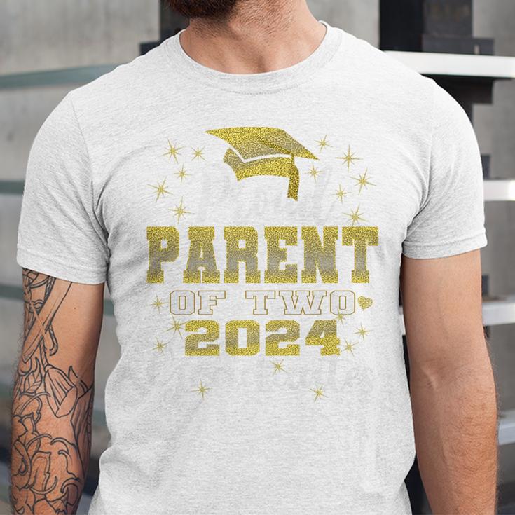 Proud Parent Of Two 2024 Graduate Class 2024 Graduation Premium Unisex Jersey T-Shirt