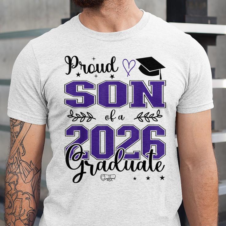 Proud Son Of a Class Of 2026 Graduate For Graduation Unisex Jersey T-Shirt