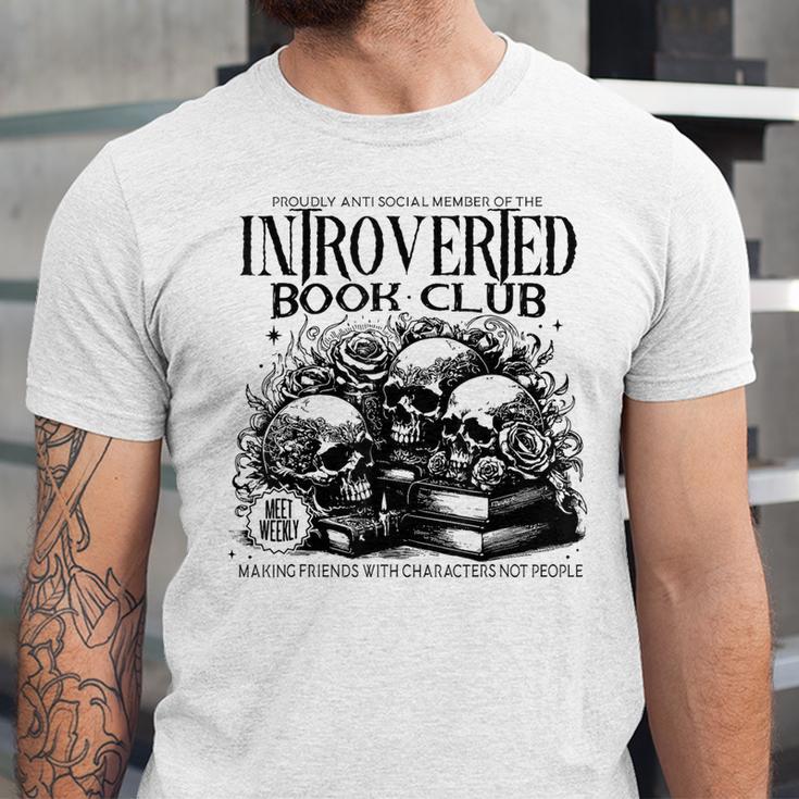 Proudly Anti Social Member Of The Introverted Book Club Unisex Jersey T-Shirt