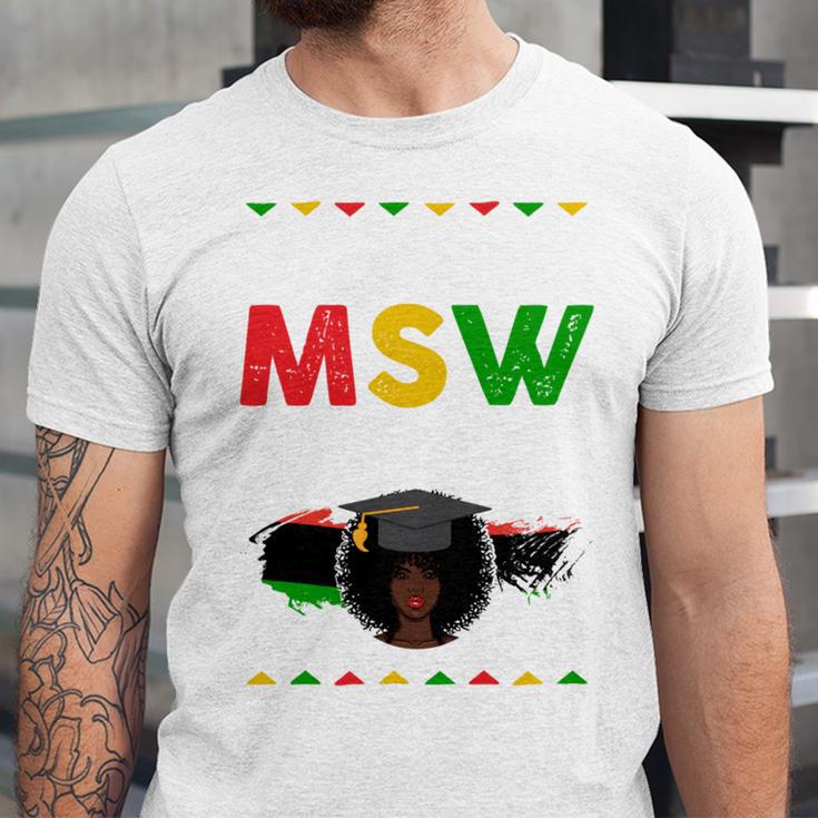 Queen MSW Social Work Grads Masters Graduation Unisex Jersey T-Shirt