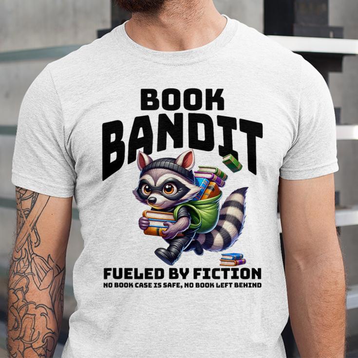 Racoon-Bookworm-Book Bandit-Fueled By Fiction Unisex Jersey T-Shirt Racoon-Bookworm-Book Bandit-Fueled By Fiction Unisex Jersey T-Shirt