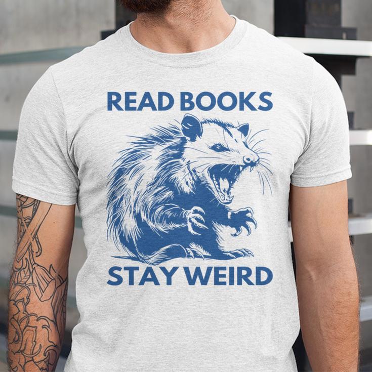 Read Books Stay Weird Unisex Jersey T-Shirt Read Books Stay Weird Unisex Jersey T-Shirt
