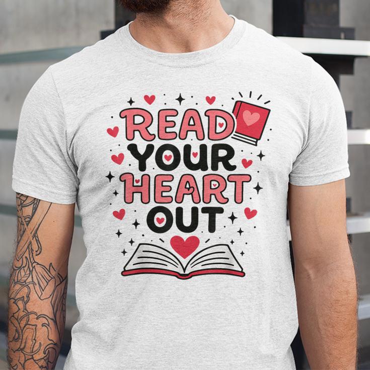 Read Your Heart Out Love Book Valentine Teacher Bookworm Unisex Jersey T-Shirt Read Your Heart Out Love Book Valentine Teacher Bookworm Unisex Jersey T-Shirt