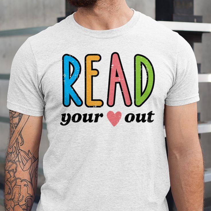 Read Your Heart Read Reading Librarian Book Across America Unisex Jersey T-Shirt