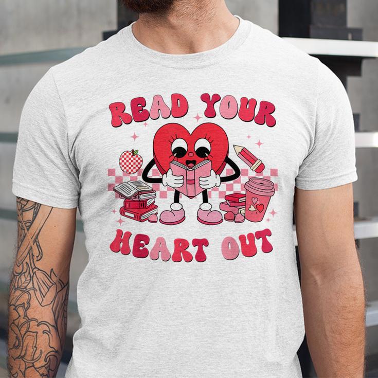 Read Your Heart Out Valentines Day Teachers Book Lovers Unisex Jersey T-Shirt Read Your Heart Out Valentines Day Teachers Book Lovers Unisex Jersey T-Shirt