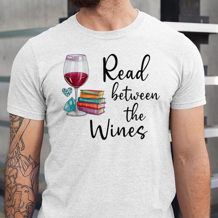 Read Between The Wines Im Just a Girl Who Loves Books & Wine Unisex Jersey T-Shirt Read Between The Wines Im Just a Girl Who Loves Books & Wine Unisex Jersey T-Shirt