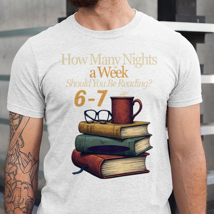 Reading 6 7 Nights Meme English Teacher Bookworm Books Unisex Jersey T-Shirt Reading 6 7 Nights Meme English Teacher Bookworm Books Unisex Jersey T-Shirt