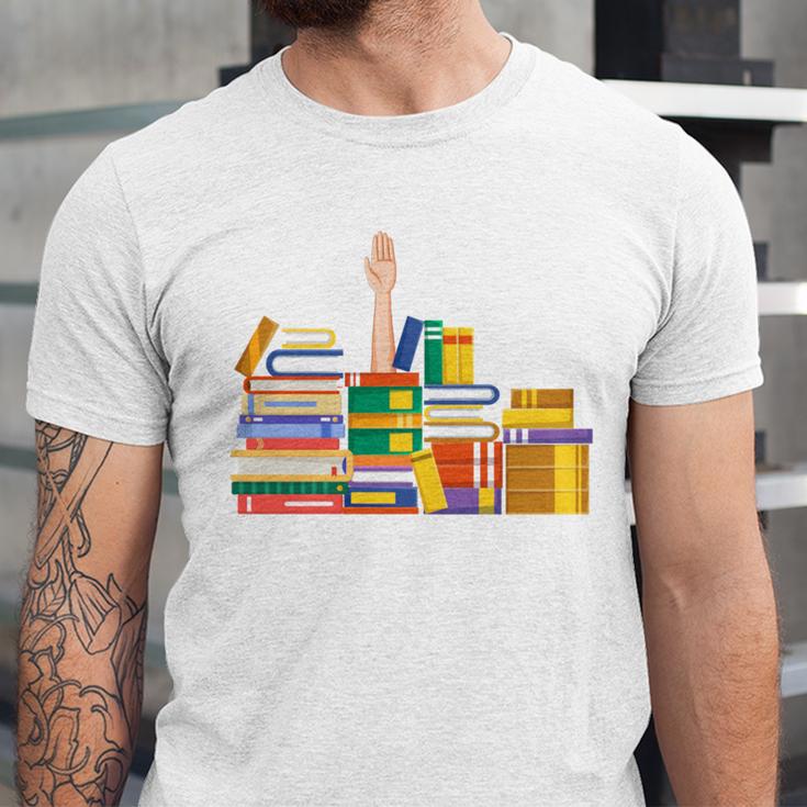 Reading Books Librarian Reader Nerd I'm Ok Teacher Unisex Jersey T-Shirt