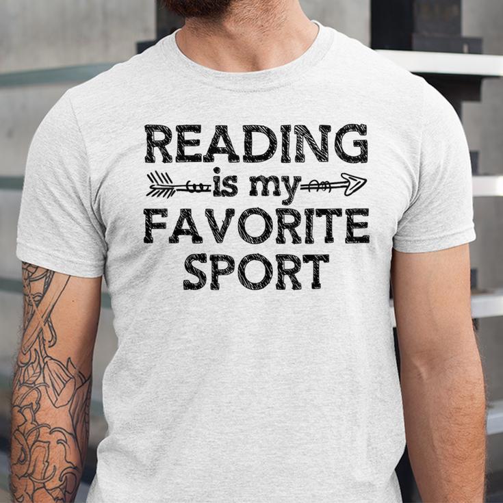 Reading Is My Favorite Sport Bookish Book-Club Bookworm Unisex Jersey T-Shirt