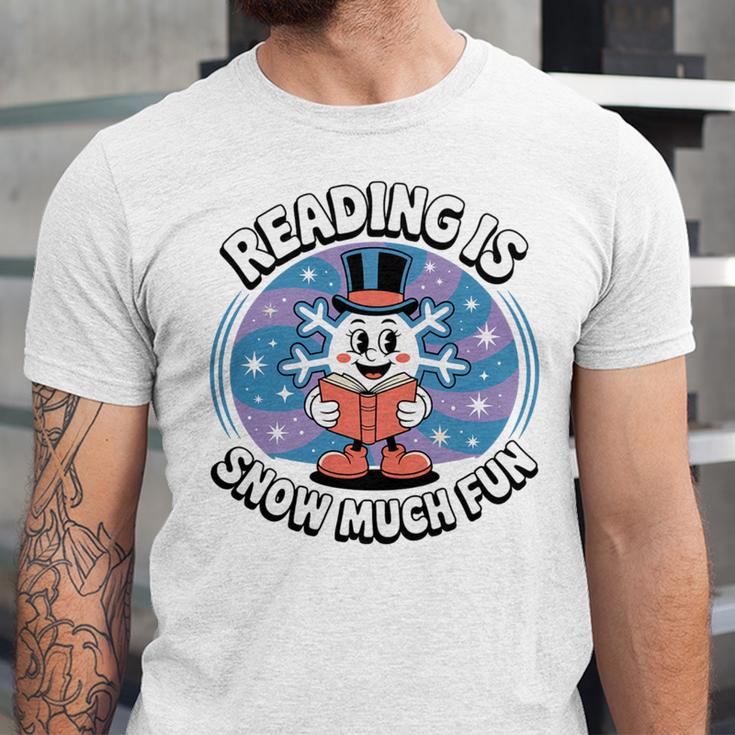 Reading Is Snow Much Fun Snowflake Book Lovers Winter Theme Premium Tri-Blend Unisex Jersey T-Shirt Reading Is Snow Much Fun Snowflake Book Lovers Winter Theme Premium Tri-Blend Unisex Jersey T-Shirt